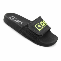 CHINELO SLIDE QIX VELCRO PRETO/VERDE - comprar online