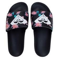 CHINELO SLIDE ROXY SLIPPY FLORAL PRETO -517813