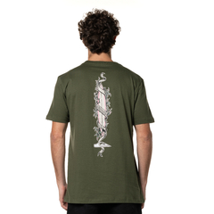 Camiseta Quiksilver Step Us Verde Militar - 518613 - comprar online