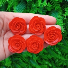 Kit 5 Mini Enfeites Rosas " Vermelho "