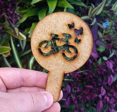 Marcador de MDF para Chimarrão " Bicicleta "