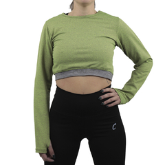 TOP T-SHIRT M/LARGA VAPPLEX VERDE DESTELLO