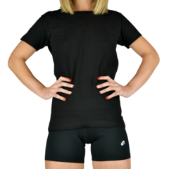 Remera de Algodón Mujer - Negro - CorpoFit | Fabricantes de Indumentaria Deportiva | #MañanaEsTarde