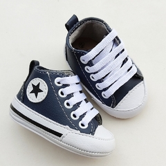 Tenis cano alto azul marinho clearance