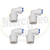 kit x4 ACOPLE CODO 1/4 MANGUERA X 1/2 ROSCA MACHO NPT Referencia: 109-DCC002B