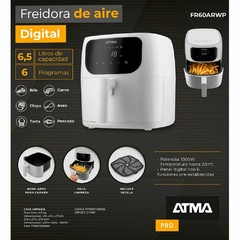 Freidora de aire Atma Sin Aceite digital FR60AR - tienda online