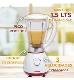 Licuadora Liliana Al519 C/molinillo De Cafe Cap 1.5lts 600w - comprar online
