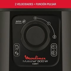 Multiprocesadora Moulinex Multichef 4 En 1 Negra 600W FP160858 - Calcina SRL