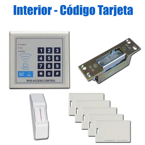 Kit Control De Acceso Tarjeta Pestillo Electrico Autonomo
