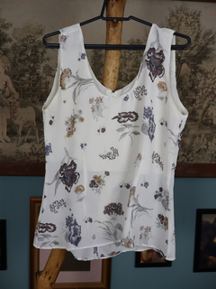 blusa vintage flores - P