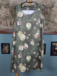 vestido vintage rosas - G