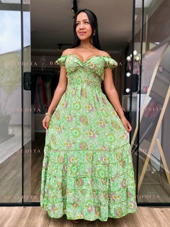 Vestido Gabriela Longo em Seda Verde