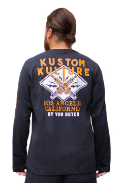 CAMISETA ML VON DUTCH KUSTOM KULTURE PRETA