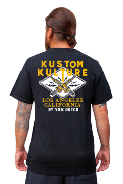 CAMISETA VON DUTCH KUSTOM KULTURE PRETA