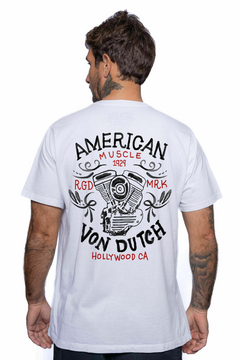 CAMISETA VON DUTCH AMERICAN BRANCA