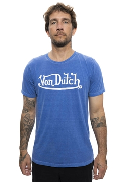 CAMISETA STONE VON DUTCH LOGO SIGNATURE AZUL ROYAL