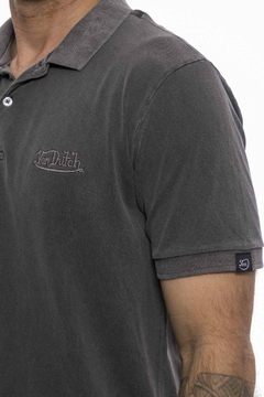 CAMISA POLO STONE VON DUTCH MINI LOGO SIGNATURE PRETA na internet