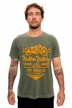 CAMISETA STONE VON DUTCH HAND MADE VERDE MILITAR