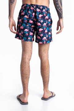 3553 - Short de baño Estampado Flamencos Importado - comprar online