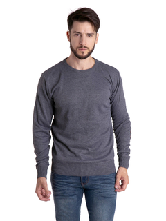 4403 - Sweater Importado de Acrílico Liso con Pitucón Cuello Redondo
