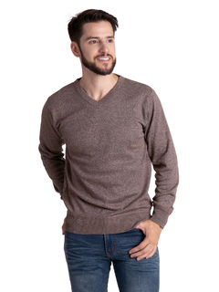 4427 - Sweater Importado de Acrílico Melange Escote V - comprar online