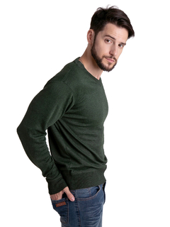 4427 - Sweater Importado de Acrílico Melange Escote V - tienda online