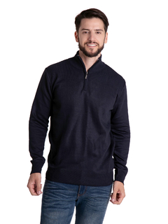 4433 - Sweater Tramado Importado de Acrílico Medio Cierre - tienda online