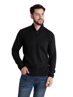 4433 - Sweater Tramado Importado de Acrílico Medio Cierre - tienda online