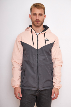 706 - Campera Running combinada en V con capucha - comprar online