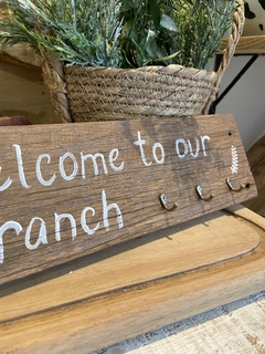 Placa Chaveiro - Welcome to our Ranch - comprar online