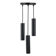 Pendente 3 Lâmpadas Preto Metal Mini Tube Auremar na internet