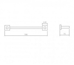 Porta Toalha Quadratta Gold Matte Barra Deca - comprar online