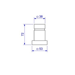 Acabamento Registro Gaveta Pequeno Cubo Corten Matte Deca - comprar online