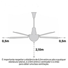 Ventilador de Teto Madeira 3 Pás Tabaco Fharo 220V Ventisol - loja online