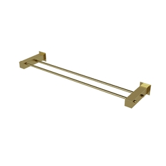 Porta Toalha Reto Duplo Longo 60 Cm Bella Gold Fani