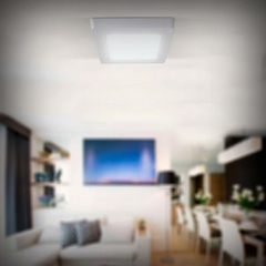 Painel LED Sobrepor 12W Luz Neutra 16x16cm Home Bronzearte - comprar online