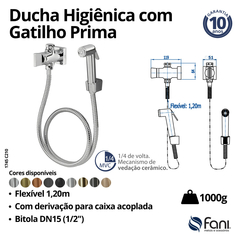 Ducha Higiênica Com Derivação Prima Cromado Fani - loja online