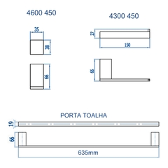 Kit Acessórios Banheiro 03 Peças Horus Gold Fani - loja online