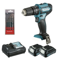 Furadeira Parafusadeira Impacto 3/8 12V Kit Brocas Makita