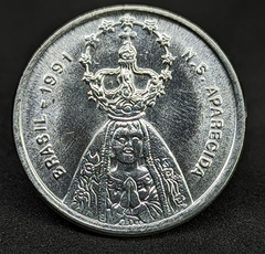 017 - Medalha do Brasil - Visita do Papa João Paulo II no Brasil em 1980 - Aço inoxidável, 27.2mm. Peça com lindo brilho de cunho - comprar online