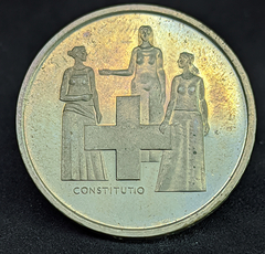 421 - Suíça 5 francos, 1974 - Centenário da Revisão da Constituição