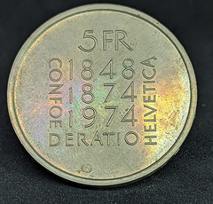 421 - Suíça 5 francos, 1974 - Centenário da Revisão da Constituição - comprar online