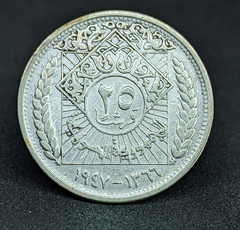 932 - Síria 25 piastres, 1947 - Prata