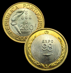069 - Duas moedas bimetálicas comemorativas de Portugal - comprar online
