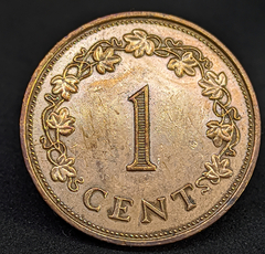 1263 - Malta 1 cêntimo, 1972 - Bronze - 25.9mm - KM# 8