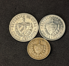 105 - Três moedas de Cuba - comprar online