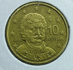 1350 - Grécia 10 cêntimos de euro, 2009