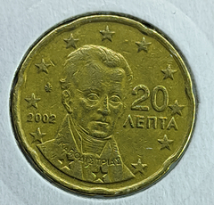 1370 - Grécia 20 cêntimos de euro, 2002
