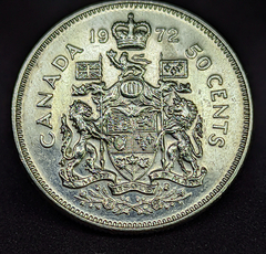 1206 - Canadá 50 cêntimos, 1972