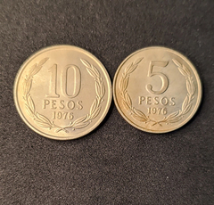 287 - Duas moedas do Chile com linda pátina